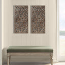 Botanical Panel - Carved Wall Decor (Set of 2) - Bronze - Madison Park - Wall Decor - Elite Enclave Home