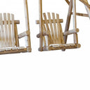Wood Double Chair Swing - Natural