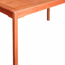 59" x 31" x 29" Solid Wood Outdoor Dining Table With Umbrella Hole - Brown