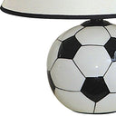 Ceramic Bedside Table Lamp With White Shade - Black