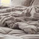 Gia - 3 Piece King/California King Solid Comforter Mini Set - Gray