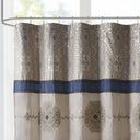 Donovan - Embroidered Shower Curtain - Navy - Madison Park - Shower Curtains - Elite Enclave Home