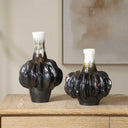 Umbrian - Gourd Vases (Set of 2) - White & Brown - Uttermost - Vases & Jars - Elite Enclave Home