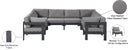 Nizuc - Outdoor Patio 8 Piece Modular Sectional With Gray Frame