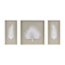 Sabal - Palm Rice Paper Framed Shadow Box (Set of 3) - Off White - Madison Park - Canvas Art Sets - Elite Enclave Home