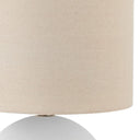 16" Ceramic Round Table Lamp With Drum Shade - Cream - HomeRoots - Table Lamps - Elite Enclave Home