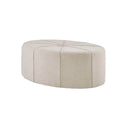Ferris - Oval Ottoman - Cream - Madison Park - Upholstered Ottomans - Elite Enclave Home
