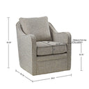 Brianne - Wide Seat Swivel Arm Chair - Gray Multi - Madison Park - Swivel Chairs - Elite Enclave Home