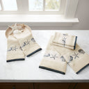 Bayside - 6 Piece Jacquard Towel Set - Blue - Madison Park - Towel Sets - Elite Enclave Home