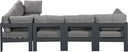 Nizuc - Outdoor Patio 6 Piece Modular Sectional With Gray Frame