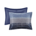 Saben - Twin 7 Piece Comforter Set With Bed Sheets - Navy - Madison Park Essentials - Comforters & Sets - Elite Enclave Home