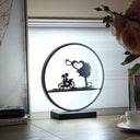 13" Bedside LED Table Lamp - Black