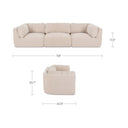 Matina - Modular Sofa - Oatmeal - Moe's Home Collection - Stationary Sectionals - Elite Enclave Home