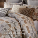 Prescott - 9 Piece King Oversized Duvet Style Comforter Set - Taupe