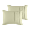Porter - Full Soft Washed Pleated Duvet Cover Set - Sage - Comfort Spaces - Duvet Covers & Shams - Elite Enclave Home
