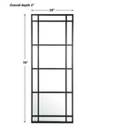 Atticus - Large Rectangular Mirror - Black