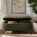 Bailey - Boucle Flip Top Storage Bench - Green - INK+IVY - Storage Benches - Elite Enclave Home