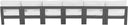 Nizuc - Outdoor Patio 6 Seat Armless Modular Sofa With Gray Frame