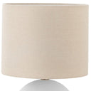 16" Ceramic Round Table Lamp With Drum Shade - Cream - HomeRoots - Table Lamps - Elite Enclave Home