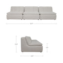 Lino - Armless Modular Sofa - Textured Oat / Beige - Moe's Home Collection - Stationary Sectionals - Elite Enclave Home