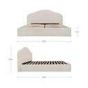 Maggie - King Storage Bed - Cream - Moe's Home Collection - Storage Beds - Elite Enclave Home