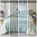 Mira - 3 Piece King/California King Crushed Velvet Sherpa Reversible Comforter Set - Aqua - Intelligent Design - Comforters & Sets - Elite Enclave Home