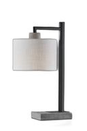 Metal Novelty Table Lamp With White Empire Shade - Gray - HomeRoots - Table Lamps - Elite Enclave Home