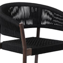 Solid Wood Outdoor Dining Chair (Set of 2) - Black