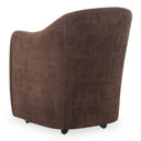 Drava - Rolling Dining Chair - Dark Brown - Moe's Home Collection - Arm Chairs - Elite Enclave Home