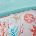 Pebble Beach - California King 7 Piece Comforter Set - Coral