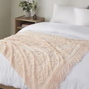 Chloe - Throw With Fringe Tassel - Blush - Madison Park - Throws - Elite Enclave Home