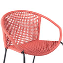 25" Metal Outdoor Dining Chair (Set of 2) - Red