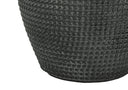 Round Table Lamp With Ivory Drum Shade - Black - HomeRoots - Table Lamps - Elite Enclave Home