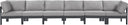 Nizuc - Outdoor Patio 6 Seat Modular Sofa With Gray Frame - Meridian Furniture - Stationary Sectionals- Elite Enclave Home