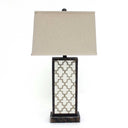 Rock Floral Base Table Lamp - Bronze