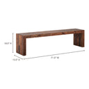 Vintage - Large Bench - Light Brown - Moe's Home Collection - Dining Benches - Elite Enclave Home