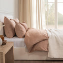 Jayson - Linen Cashmere Duvet King Set - Clay - Classic Home - Duvet Covers & Shams - Elite Enclave Home