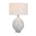 Clary - Horizontally Striped Table Lamp - Gray / White - Uttermost - Table Lamps - Elite Enclave Home