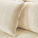 Tuscany - Twin 6 Piece Reversible Scalloped Edge Daybed Cover Set - Cream