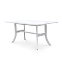 Dining Table With Curved Legs - White