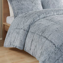 Malea - Shaggy Long Fur Comforter Mini Set - Black