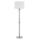 Two Light Traditional Shaped Floor Lamp With White Rectangular Shade - Chrome - HomeRoots - Floor Lamps - Elite Enclave Home
