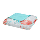 Pebble Beach - King 6 Piece Duvet Cover Set - Coral