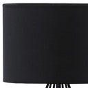 Asymmetric Cage Metal Table Lamp - Black