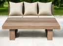 33" Solid Wood Outdoor Coffee Table - Natural