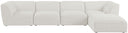 Miramar - 5 Piece Modular Sectional - Meridian Furniture - Stationary Sectionals - Elite Enclave Home
