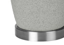 Ceramic Cylinder Table Lamp With Gray Drum Shade - Gray And Silver - HomeRoots - Table Lamps - Elite Enclave Home
