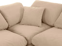 Indulge - Velvet 5 Piece Modular Corner Armless Sectional - Meridian Furniture - Stationary Sectionals - Elite Enclave Home