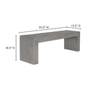 Lazarus - Outdoor Bench - Gray - Moe's Home Collection - Benches - Elite Enclave Home