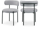 Beacon - Boucle Fabric Dining Chair (Set of 2) - Meridian Furniture - Chair Sets - Elite Enclave Home